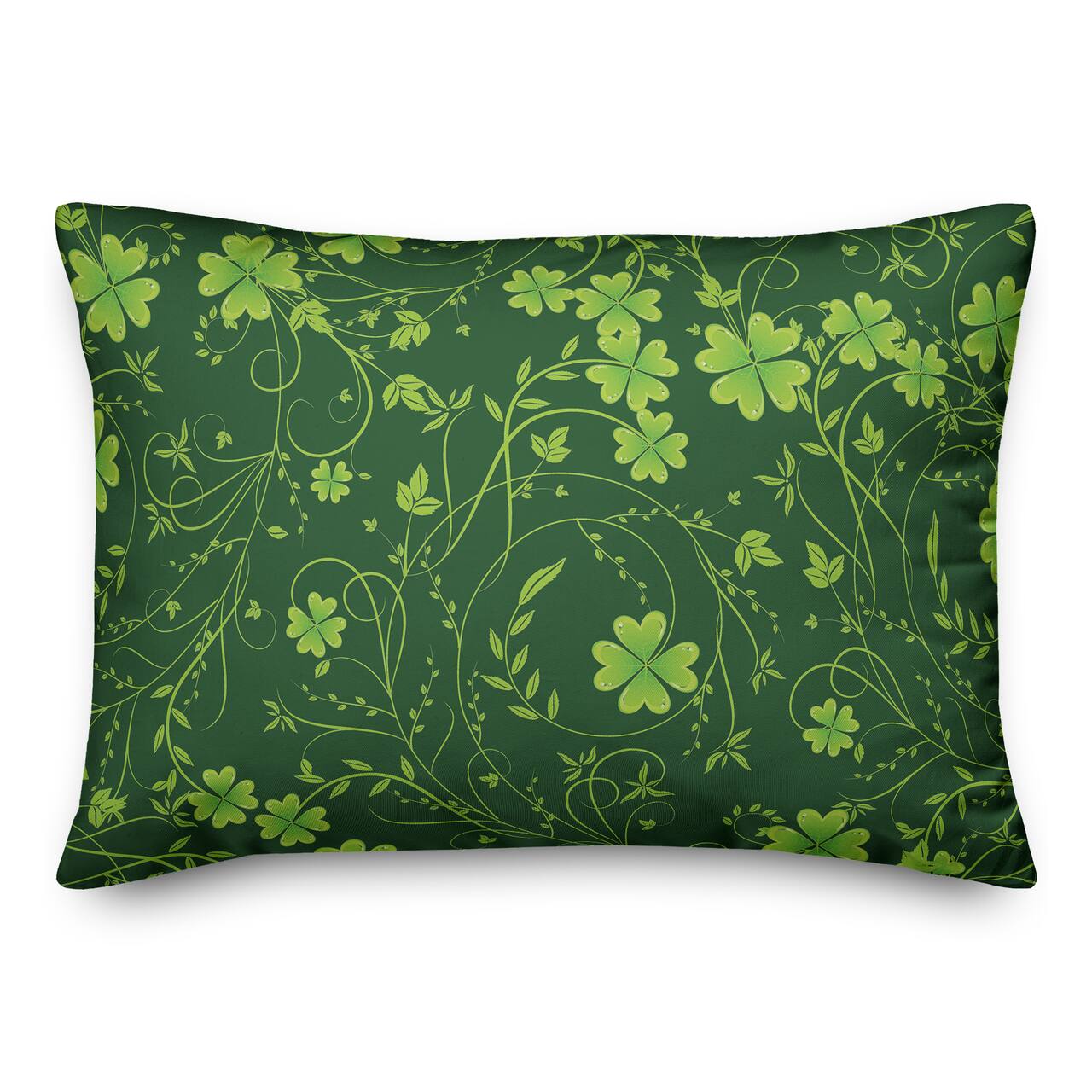 Clover Botanical Flourish St. Patrick's Day Throw Pillow